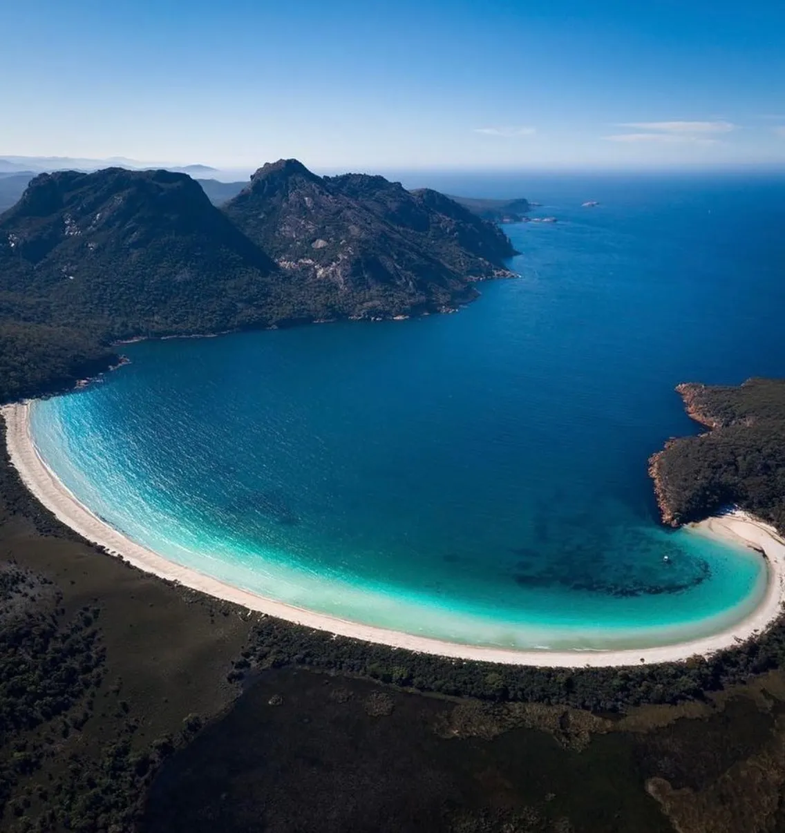 Wineglass Bay in Tasmania